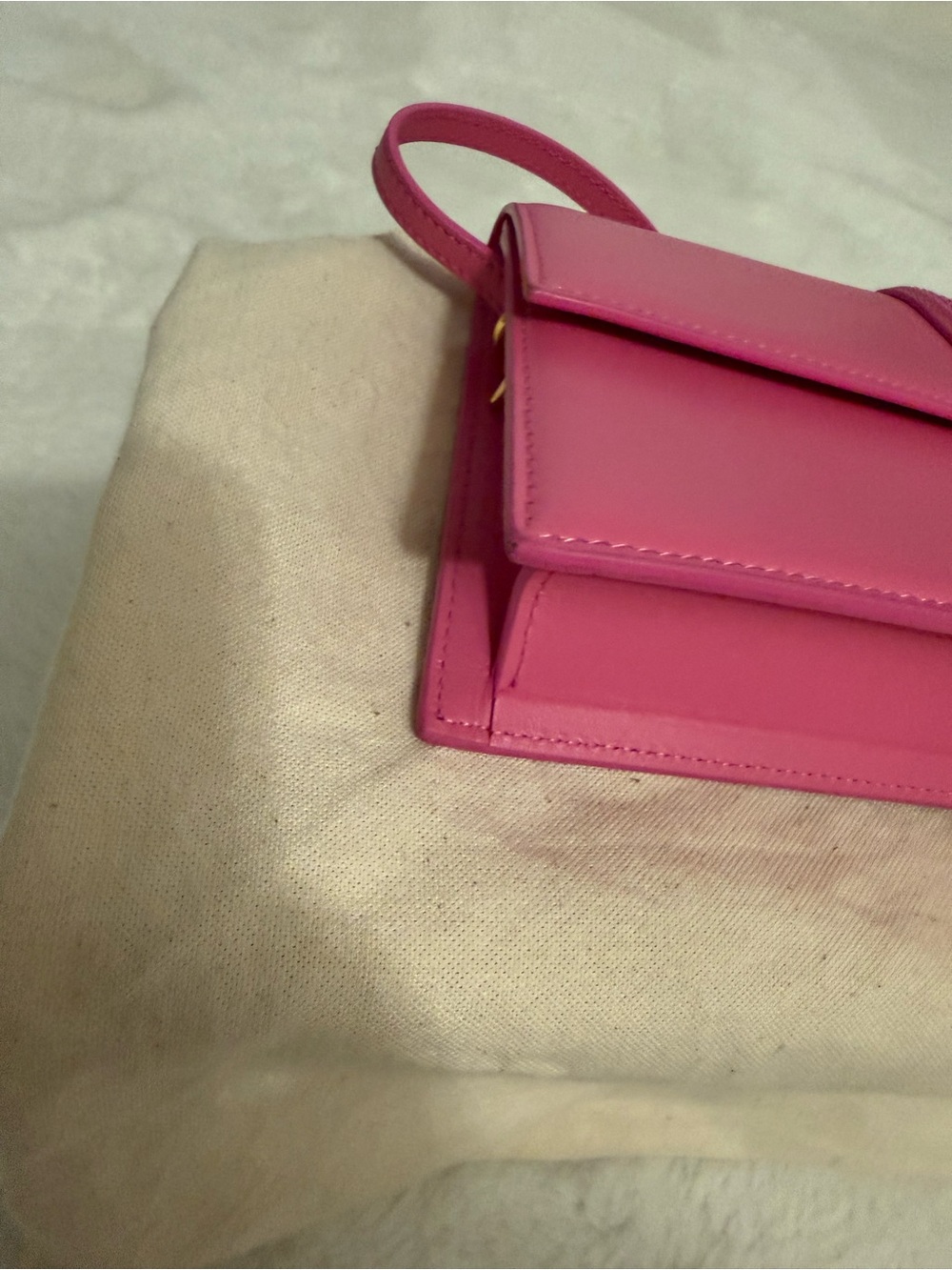 Jacquemus Hot Pink Le bambino long  shoulder bag - Picture 8 of 15